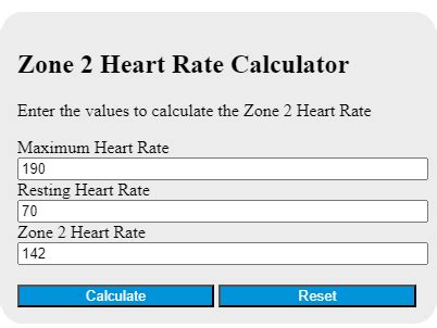 Heart Rate Zone Calculator (accurate, & Zone 2 .